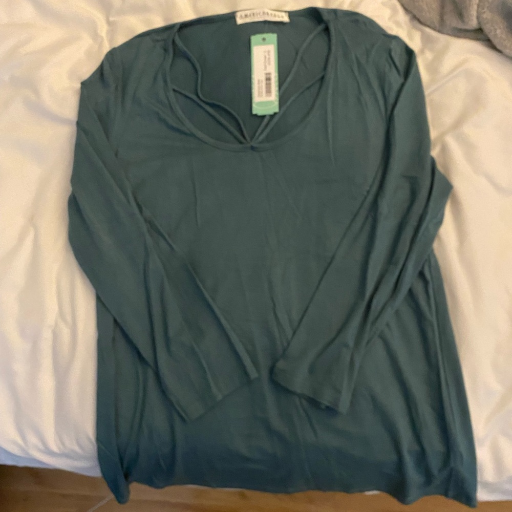 Teal long sleeve shirt